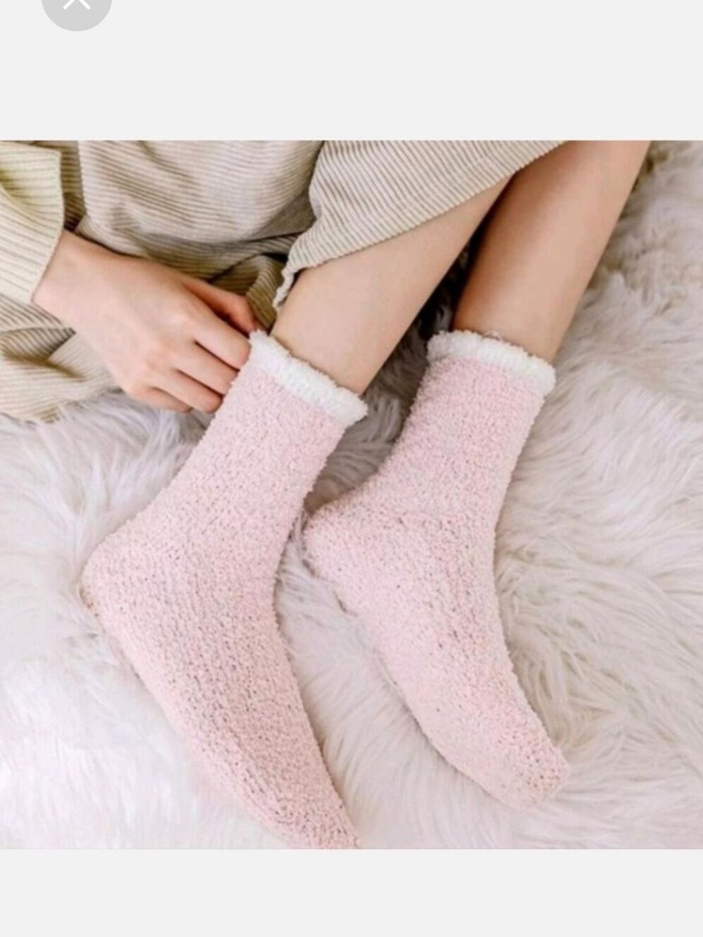 6 Pairs Women Coral Fleece Splice Color Socks - Picture 3 of 3